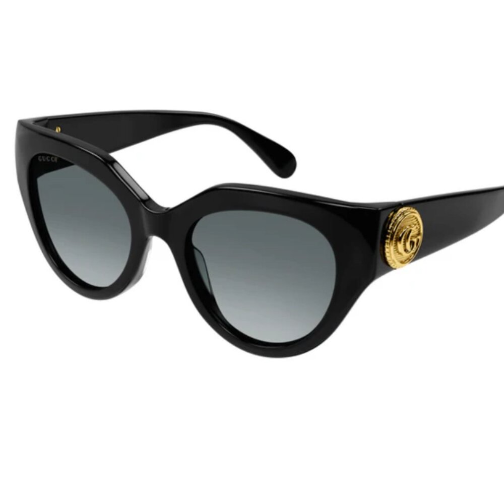 Gucci Women's Sunglasses | Black & Gold | Chunky Frame | Style: GG1408S-001
